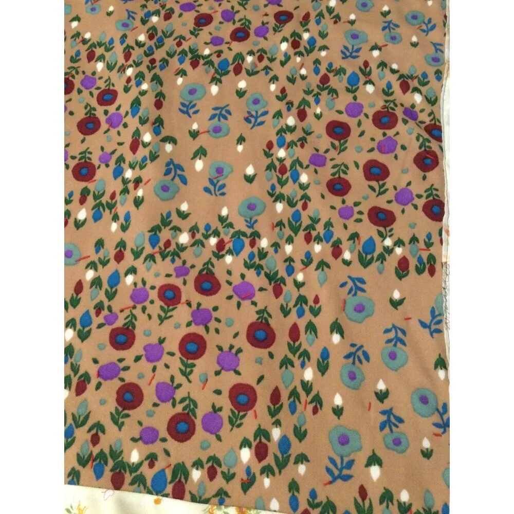 Vintage handmade Quilt Large Blocks floral gingham 82 x 105 blanket